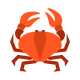 Crustaceans, crab, alaska king, imitation, made from surimi