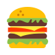 Fast foods, hamburger; double, large patty; with condiments, vegetables and mayonnaise